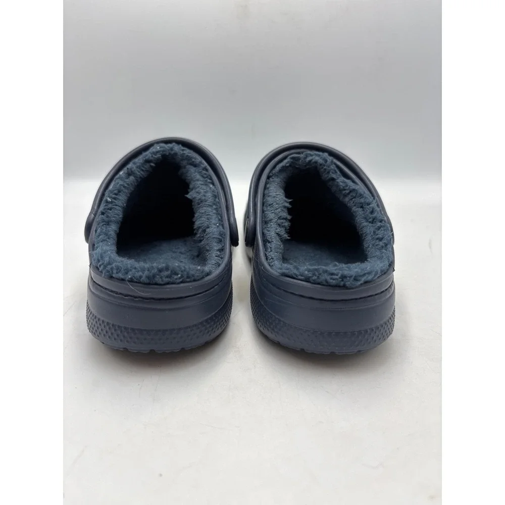 Crocs Baya Lined Navy‎ Blue Comfort Clogs Shoes Size J2